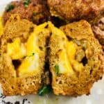 A dish of the completed spicy treats.