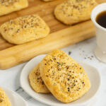 A delicious everything cream cheese scones.