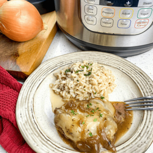 Instant Pot French Onion Soup with Chicken.