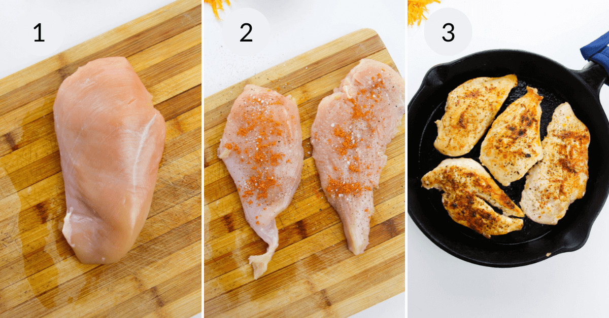Step by step instructions for preparing salsa chicken. 