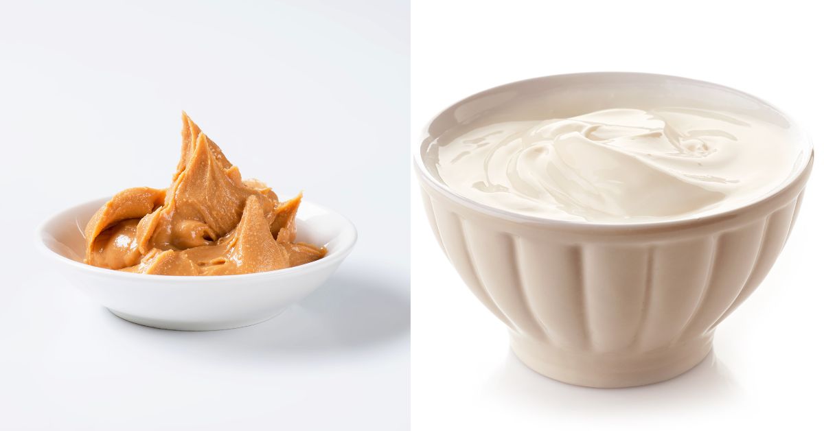 Peanut butter and yogurt.