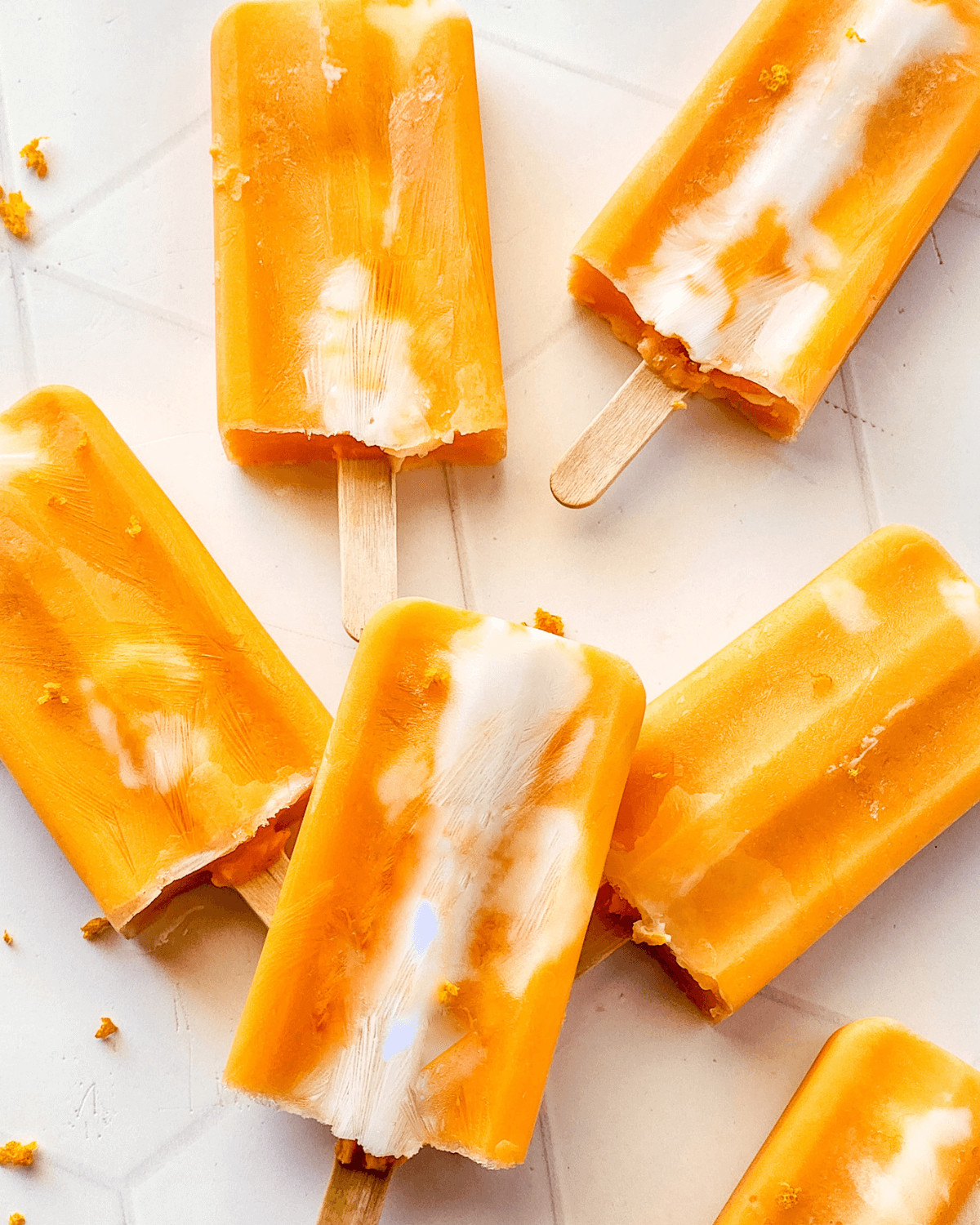 6 of the creamsicles orange popsicles.