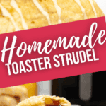 Two views of the homemade pastry.