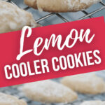 Two views of the lemon cooler cookies.