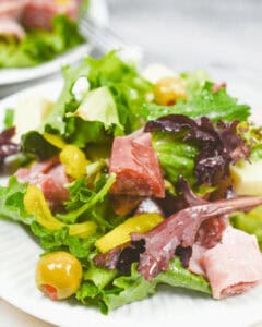 A serving pf fresh salad appetizer.