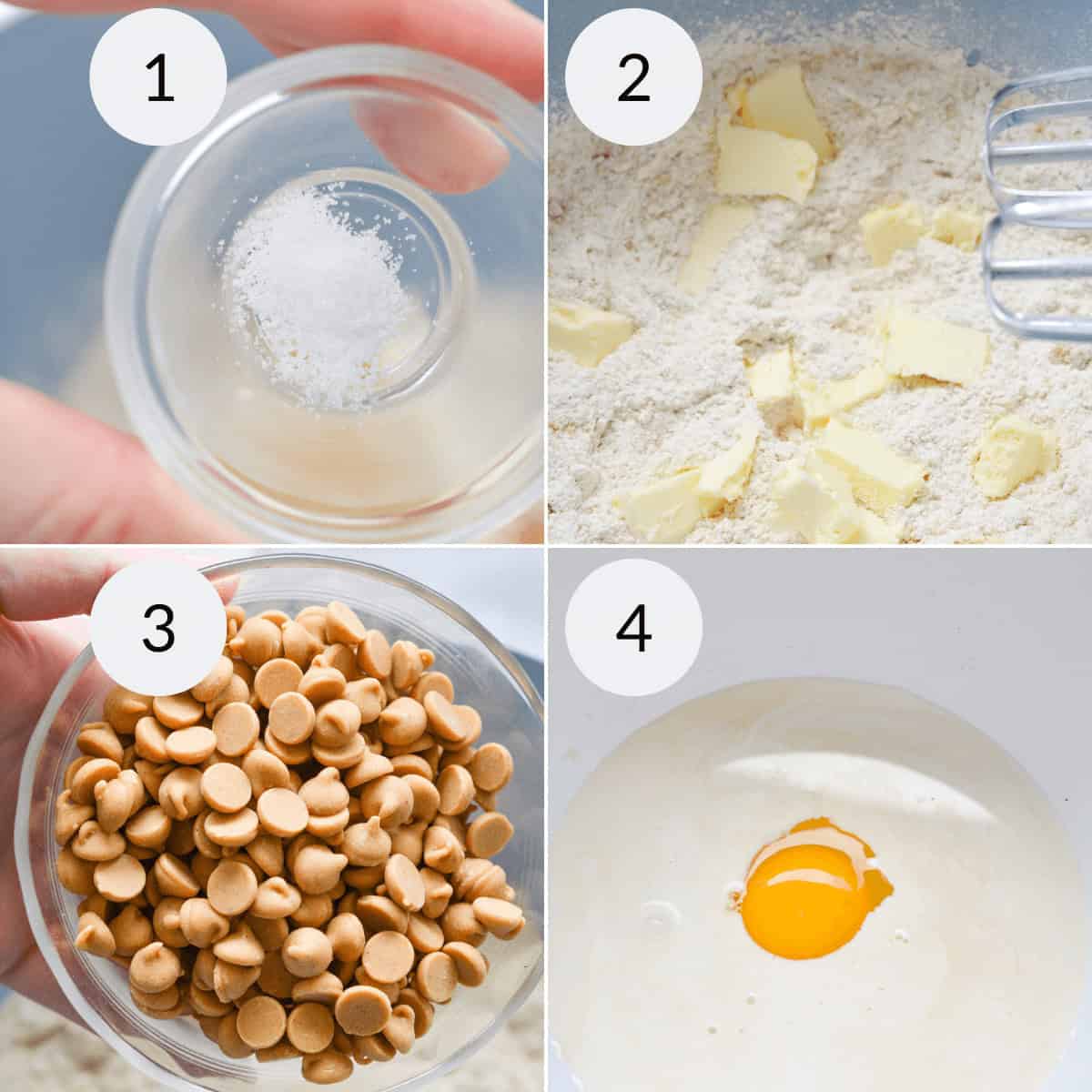 Adding the cinnamon chips into the scones.