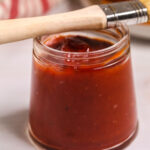 A close up on the Spicy Chipotle BBQ Sauce.