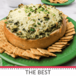 The ultimate spinach and artichoke dip without mayo. Enjoy the perfect blend of flavors in this delicious appetizer.