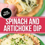 A hand holding a cracker with spinach and green toppings.