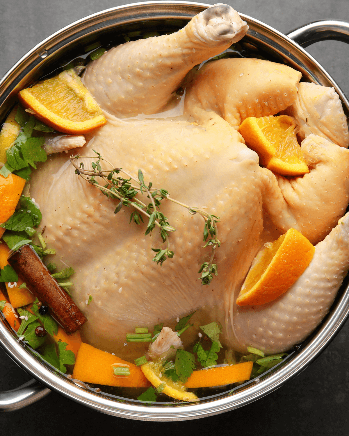Brine turkey ready to cook.