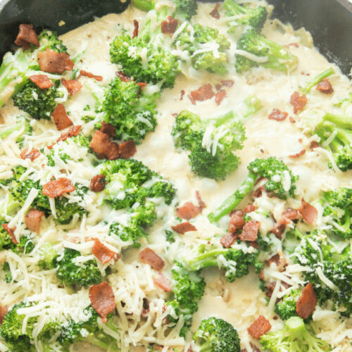 Creamy Broccoli in Parmesan Garlic Sauce - WEBSTORY COVER