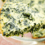 Crustless bacon and spinach quiche.