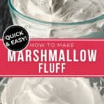 Two views of the homemade fluff.