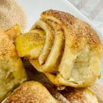 A tempting stack of apple pie bites.