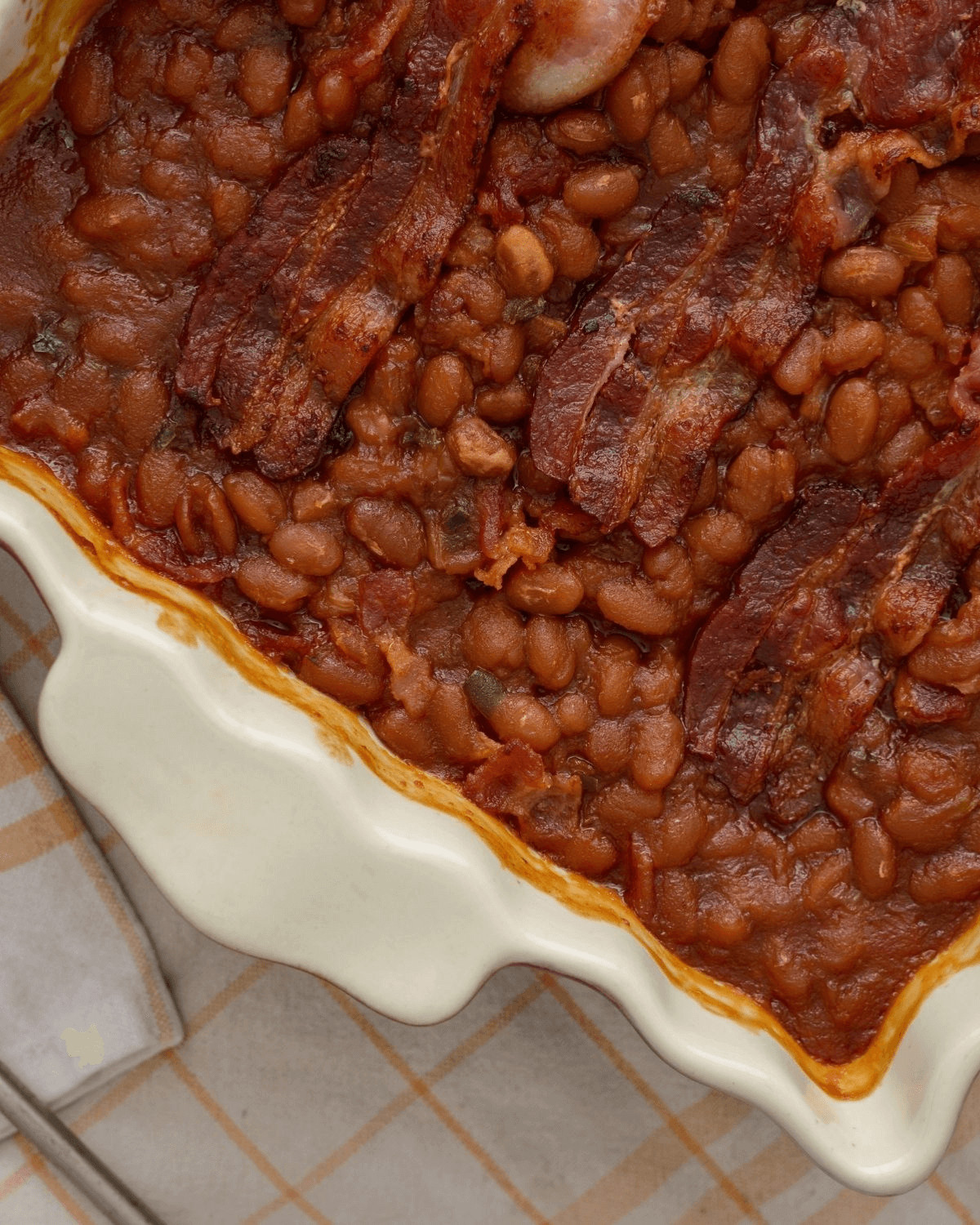 A casserole of southern style beans.