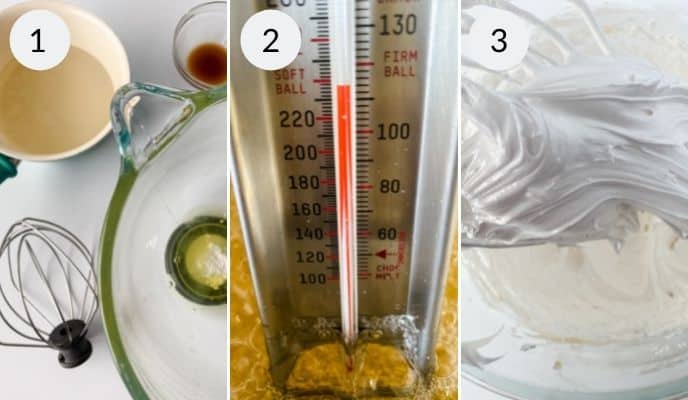 The steps on how to make the marshmallow fluff recipe.