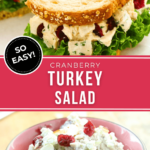 Two views of the creamy turkey salad.