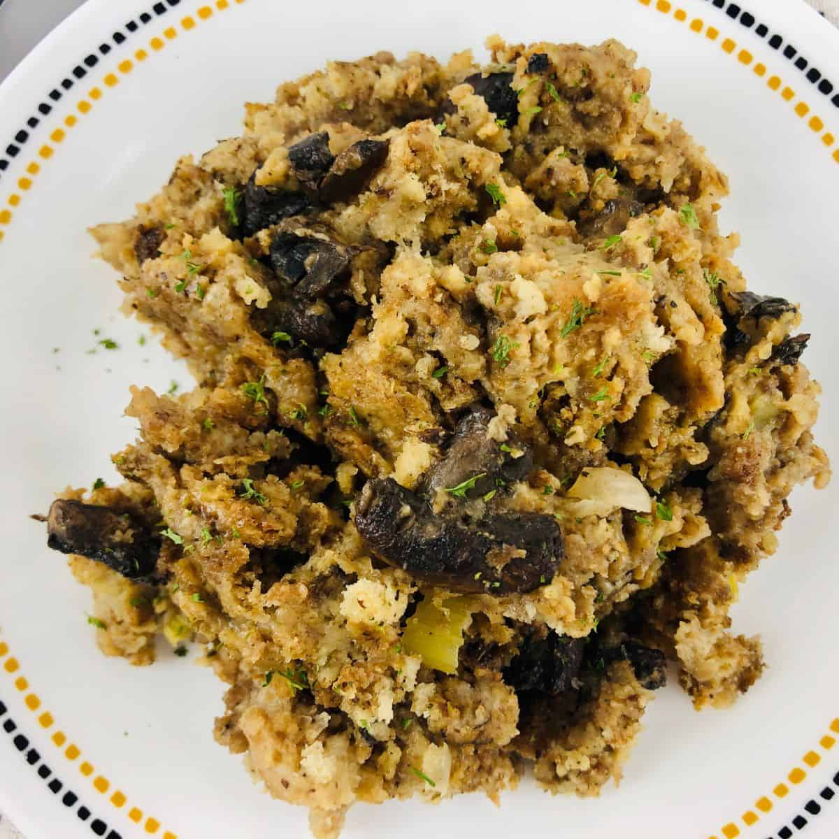 Crock Pot Stuffing with Mushrooms - It Is a Keeper