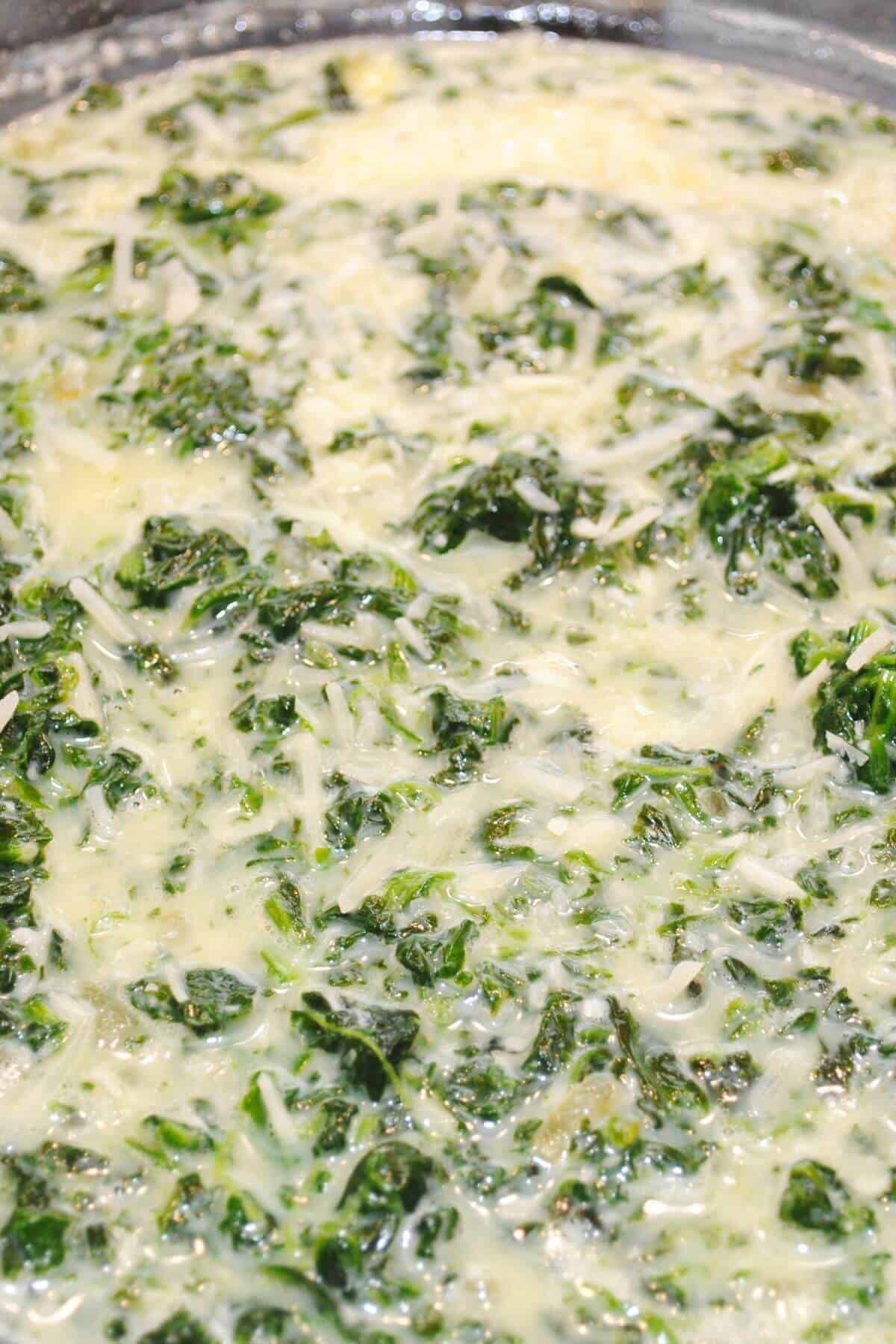 A close up on the top of the dish.