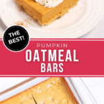 Pumpkin Oatmeal bars.