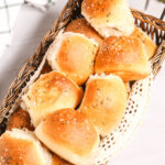 A basket of the finished bread.