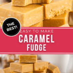 Two views of this creamy fudge.