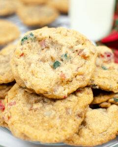 A stack of the Fruitcake Cookies.