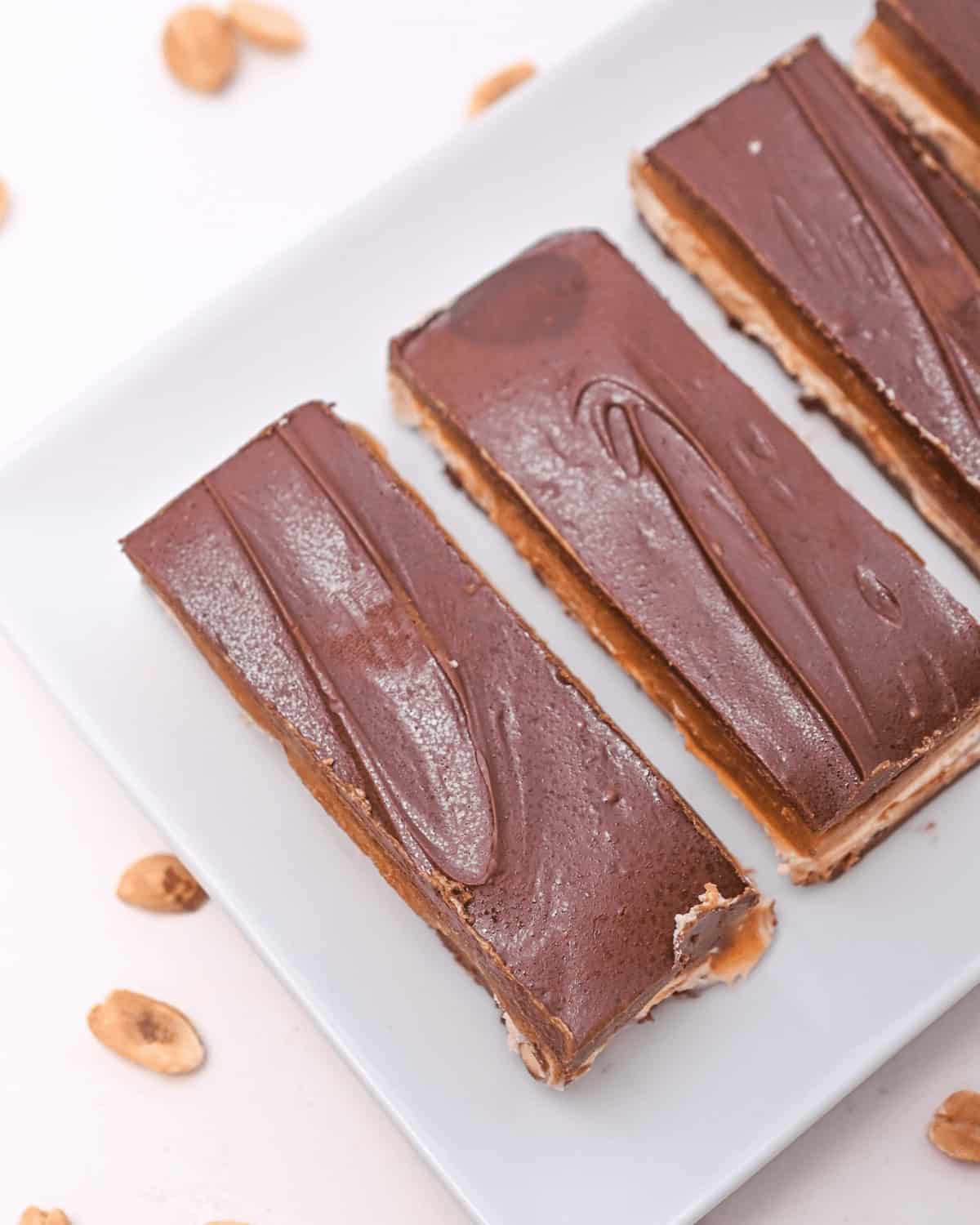 A white platter of the elegant homemade candy.