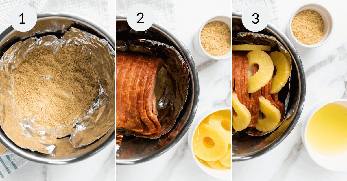 Placing all the ingredients into the instant pot.