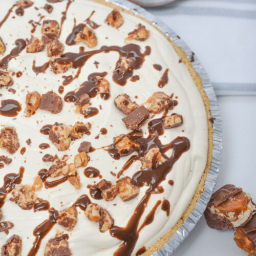 No Bake Snickers Pie - WEBSTORY COVER