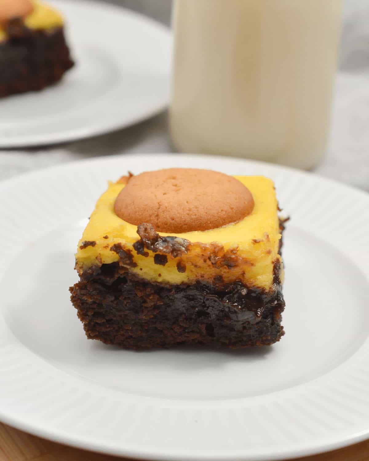 A square of the banana pudding brownie.