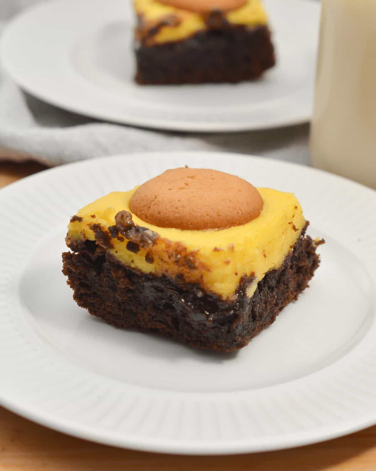 A side view of the chocolate treat.