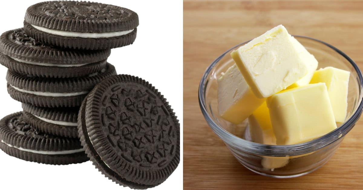 A pile of cookies and butter.