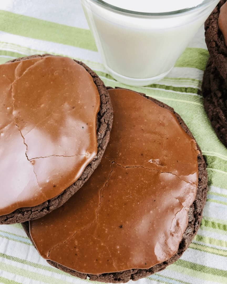 Two Texas sheet cake cookies.