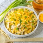 A top shot of the finished meal.