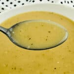 A spoon of the sauce.