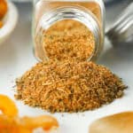 A jar on a white table.