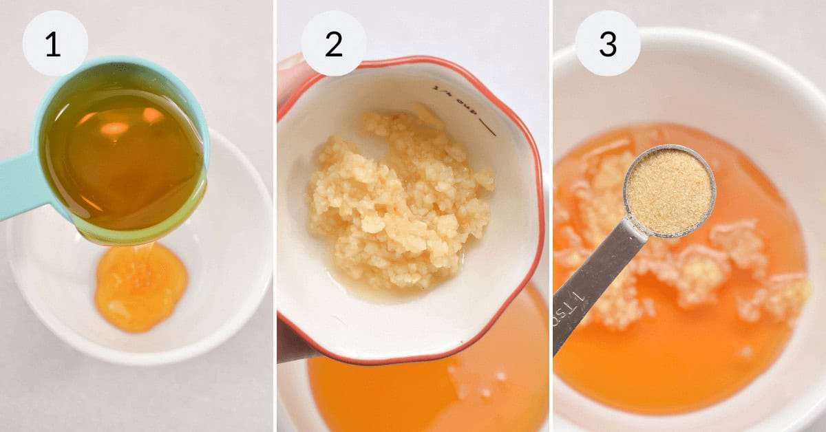 A series of photos showing the process of making pork burnt ends.