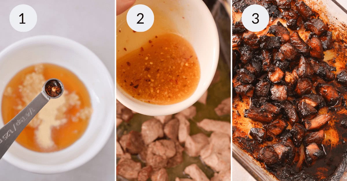 Making sauce, featuring pork burnt ends.