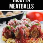 Creamy ricotta meatballs served on a plate with a flavorful sauce.
