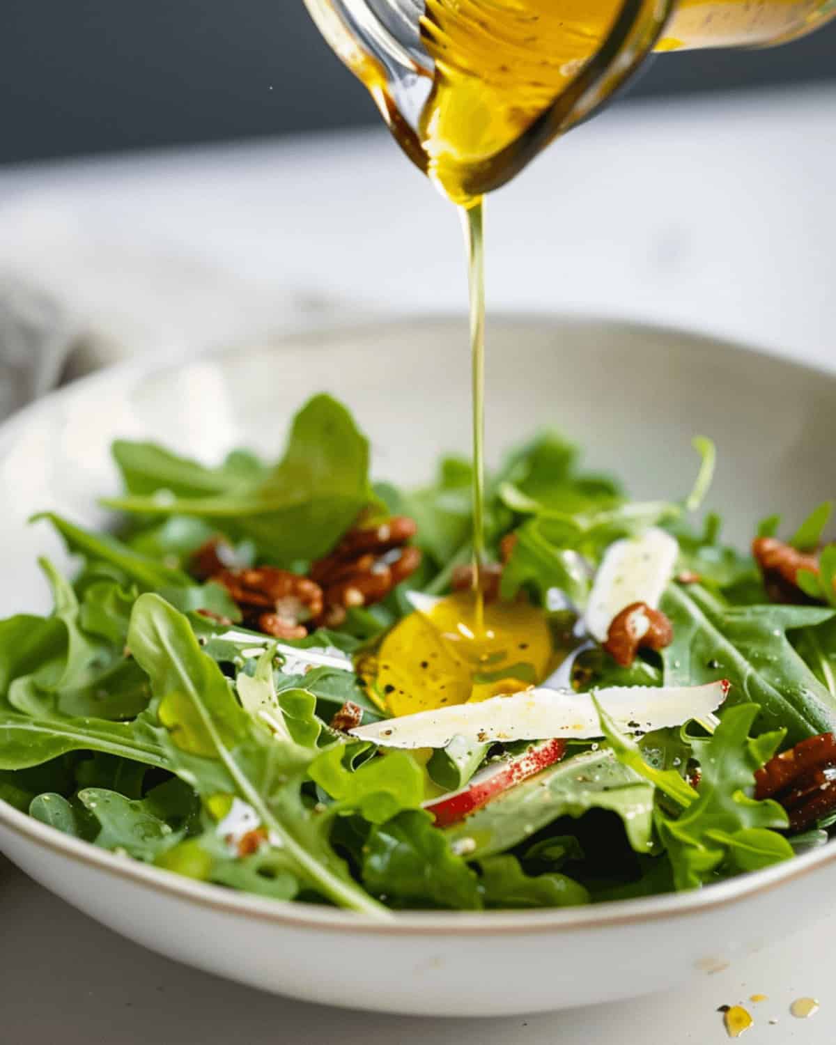 A salad with the dressing.