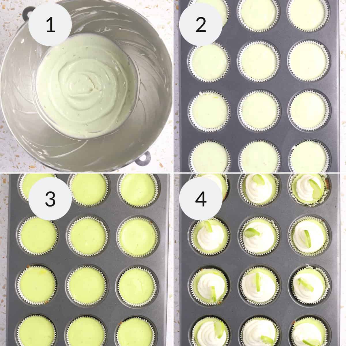 Making the key lime filling for the mini cheesecakes.