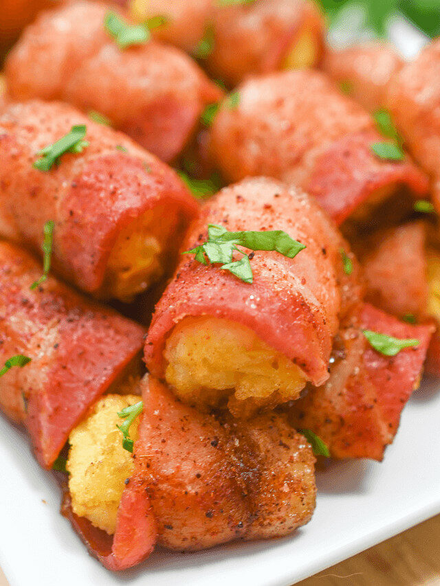 BACON WRAPPED TATER TOTS
