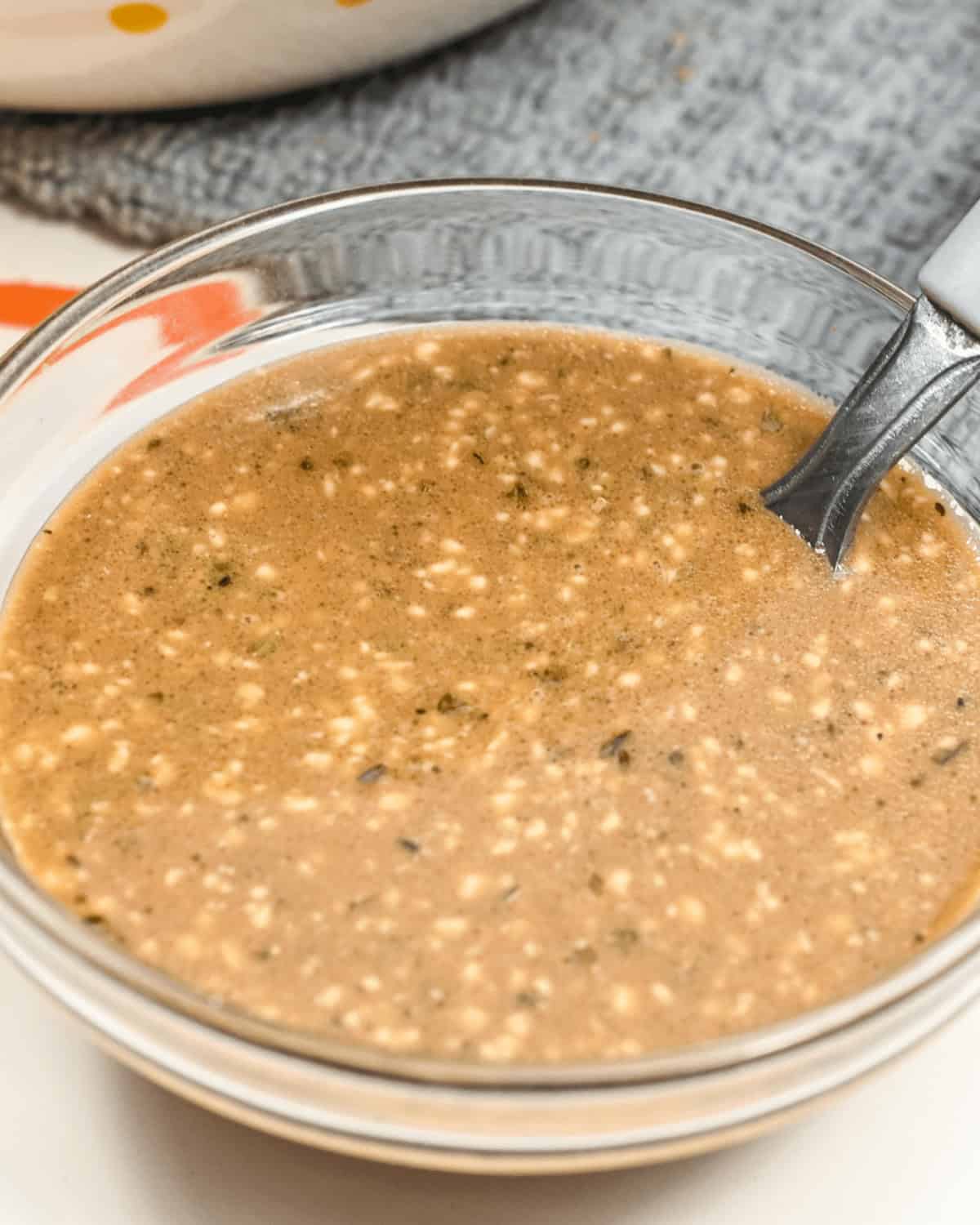 A close-up of a bowl .