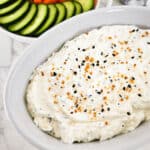 A bowl of creamy spread.