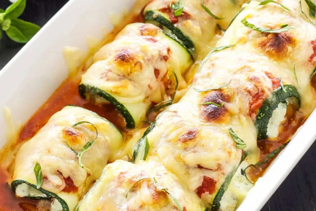 Zucchini Lasagna Rolls.