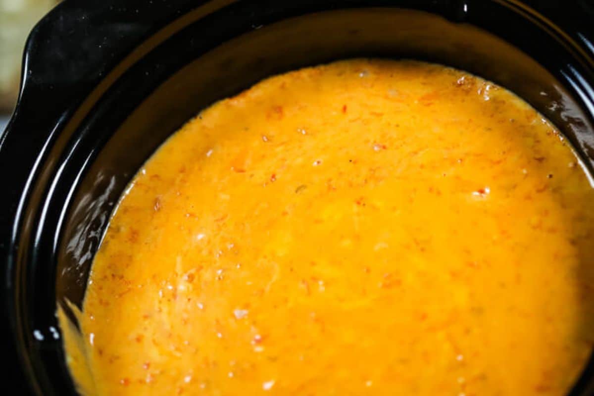 A bowl of Andy's pizza dip. 