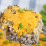 A close-up of the dinner.