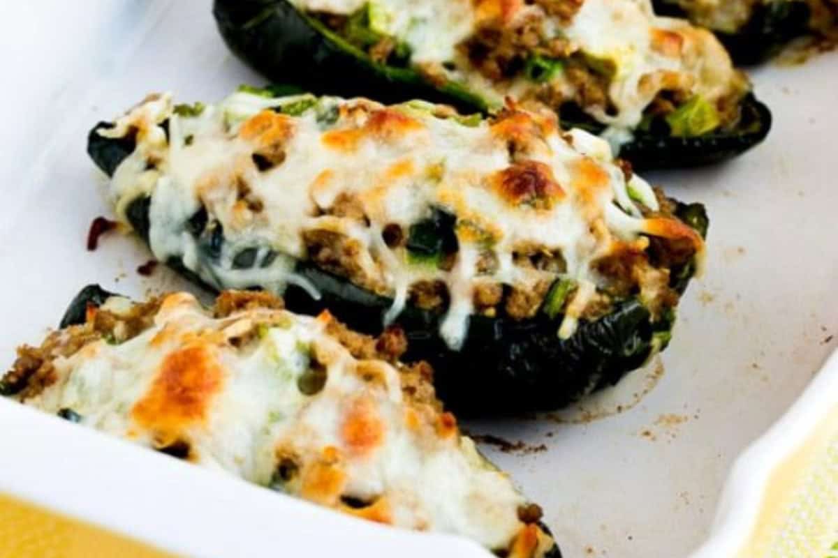 Stuffed Poblanos with Turkey