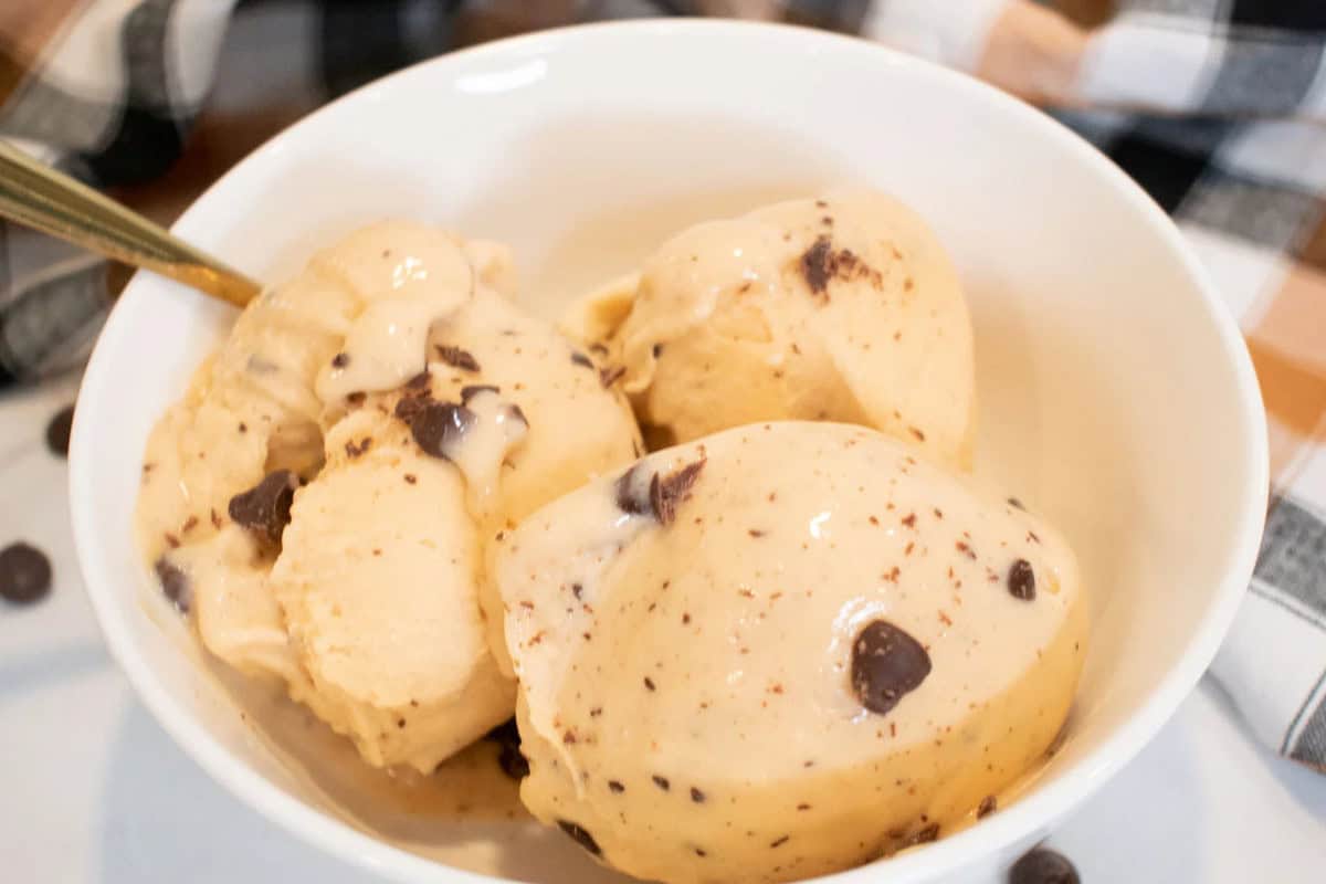 Salted Caramel Butterscotch Chip Protein Ice Cream